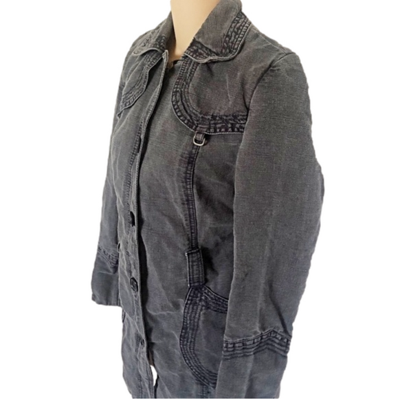 BANANA REPUBLIC - Long Blue Jean Jacket - Picture 4 of 9